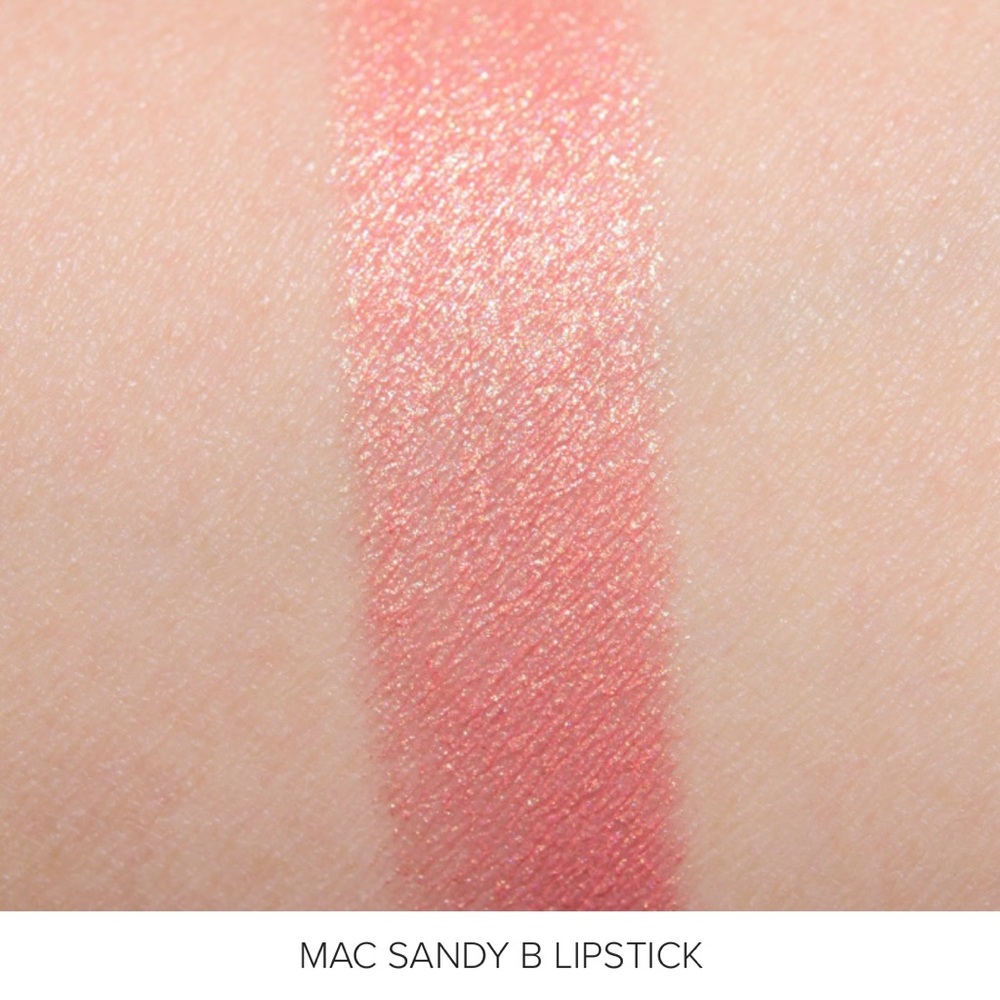 MAC Cosmetics *SANDY B* Lipstick Peach Pink with gold sheens VHTF Discontinued - Picture 10 of 10
